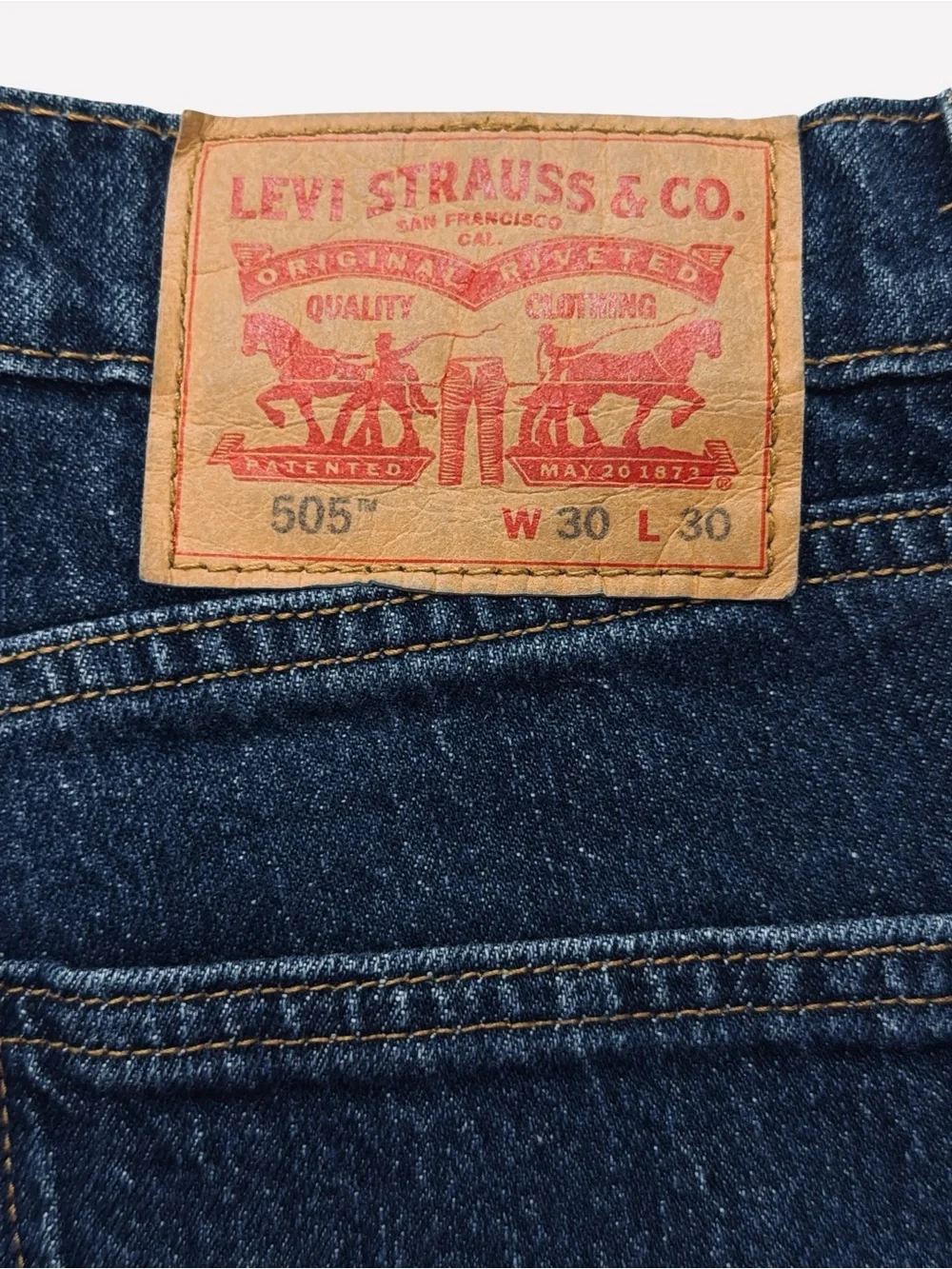 Levi’s 505 Regular Fit Straight Leg Dark Wash Jeans Men’s Size 30x30